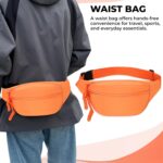Kraptick Waist Bag | Fanny Pack & Crossbody Bag for Travel, Running, Hiking & Gym | Waterproof & Lightweight Belt Bag | Adjustable Money Belt & Waist Pouch for Men & Women |(Orange) - Image 7