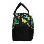 F Gear Cibo Black Colourful Dino 9L Kids Lunch Bag for School|2 Spacious Compartment with Bottle Holder|Lightweight & Durable|Colourful & Fun Dino Print|Lunch Bag for School, Travel & Picnic - Image 4