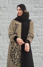 Black Abaya Embroidery Work Burqa For Women Elegant Modest Wear Islamic Stylish Dubai Abaya Farasha Full Length - Image 3