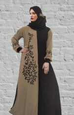 Black Abaya Embroidery Work Burqa For Women Elegant Modest Wear Islamic Stylish Dubai Abaya Farasha Full Length - Image 4