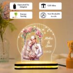 Islamic Couple Name & Date LED Lamp | Customized Gift for Men, Women, Husband, Wife, Girlfriend, Boyfriend | Gifting for Birthday, Anniversary | Couple Giftings Ideas (5.5 x 5.5 Inches) - Image 4