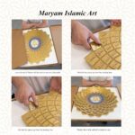 Maryam Islamic Art 3D Metal 99 Names of Allah Wall Art – Arabic Calligraphy with Floral Pattern – Easy Wall Mounted, Elegant Home Decor & Gift (24" x 24" / 60cm x 60cm, Golden) - Image 8