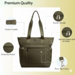 WALSON Large Tote Bag for Women | Multi-Pocket Travel Shoulder Bag with Tumbler Pocket | Work, Office, College & Daily Use Shopping Bag - Image 3