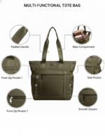 WALSON Large Tote Bag for Women | Multi-Pocket Travel Shoulder Bag with Tumbler Pocket | Work, Office, College & Daily Use Shopping Bag - Image 5