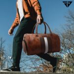 Fur Jaden Weekender Travel Duffle Bag with Separate Shoe/Laundry Compartment for Men & Women Made of Vegan Leather - Image 5