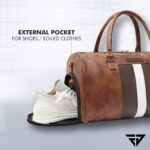 Fur Jaden Weekender Travel Duffle Bag with Separate Shoe/Laundry Compartment for Men & Women Made of Vegan Leather - Image 6