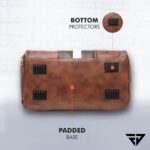 Fur Jaden Weekender Travel Duffle Bag with Separate Shoe/Laundry Compartment for Men & Women Made of Vegan Leather - Image 7