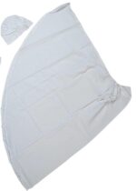 RBLISS CG Women's Pure Cotton Cloth White Eharam/Ahram/Ihram for Hajj or Umrah | Solid Durable Abaya with Hijab | White | Free Size - Image 6