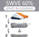 House of Quirk Polyester Compression Packing Cubes for Travel - 4 Set Organizers, Compressible Essentials (Sky Blue) - Image 3