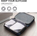 House of Quirk Polyester Compression Packing Cubes for Travel - 4 Set Organizers, Compressible Essentials (Sky Blue) - Image 5