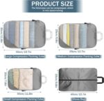 House of Quirk Polyester Compression Packing Cubes for Travel - 4 Set Organizers, Compressible Essentials (Sky Blue) - Image 6