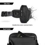 Elmira Waist Bag for Men Women - Fanny Pack for Men Sling Bag for Men Chest Bag Crossbody Side Passport Travel Shoulder Small Waist Pouch for Mobile Cash (Black, WST-001A) - Image 5