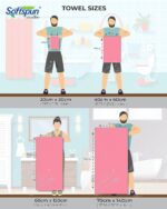 SOFTSPUN Microfiber Bath Towel 1Pc Light Pink! Ultra Absorbent Super Soft & Lightweight Quick Drying for Men & Women Daily Use Large Size Unisex. - Image 6