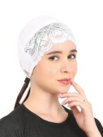 Black Net Design Muslim Women Under Hijab Cap - Image 4