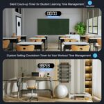 ANALOI Digital Wall Clock Large Display, 13.7 inch with RGB Color Changing Remote Control, Date Week Temperature DST, Auto Brightness Dimmer Big Clock with Night Lights, Plastic, Blue - Image 3