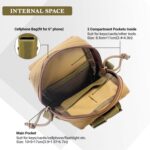 CARRY TRIP Tactical Mobile Belt Pouch - Rugged Nylon Waist Bag with Multiple Pockets - Travel, Hiking, Camping, Outdoor Utility Pouch for Men (Brown) - Image 3