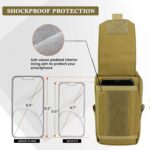 CARRY TRIP Tactical Mobile Belt Pouch - Rugged Nylon Waist Bag with Multiple Pockets - Travel, Hiking, Camping, Outdoor Utility Pouch for Men (Brown) - Image 4