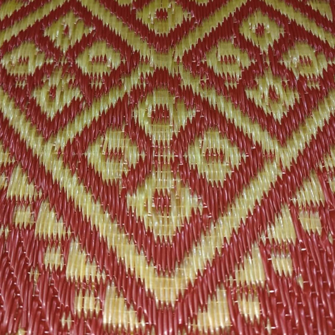 Cloud7 Plastic Pooja Aasan | Outdoor Pyaer Sitting Mat | Multicolor Floor Aasan | Design-Square | Size- 1.5'x1.5' Feet | Sets of 6 Pcs. - Image 4