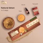 Santoor Royal Sandal Detan Pack | 3 Soaps (150g Each) + Free Serum (15ml) + Free Face Pack (20g) | 100% Sandalwood Oil & Powder | 3-Step Natural Detan | Reduces tan, Improves complexion, Even Skin Tone & Glow - Image 3