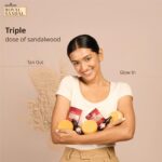 Santoor Royal Sandal Detan Pack | 3 Soaps (150g Each) + Free Serum (15ml) + Free Face Pack (20g) | 100% Sandalwood Oil & Powder | 3-Step Natural Detan | Reduces tan, Improves complexion, Even Skin Tone & Glow - Image 4