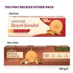 Santoor Royal Sandal Detan Pack | 3 Soaps (150g Each) + Free Serum (15ml) + Free Face Pack (20g) | 100% Sandalwood Oil & Powder | 3-Step Natural Detan | Reduces tan, Improves complexion, Even Skin Tone & Glow - Image 5