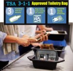 TOURISTIANO Toiletry Bag for Travel Cosmetic Organzier Case Pouch Transparent Makeup Kits (Set of 3) - Image 4