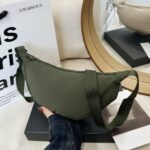 WILDHORN Crossbody Bag for Women & Men – Slim and Stylish Design, Luxury Nylon Fabric with Durable Zippers, Small Side Half-Moon Sling & Waist Bag, Unisex Chest Bag (Olive Green) - Image 4