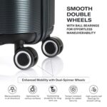 Samsonite Large 8 Wheels Spinner Trolley Bag Suitcase for Travel Staren 75 Cms Polycarbonate Hardsided Check-in Luggage Spinner Trolley Bag, Matte Green - Image 3