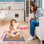 Handmade Korai Pai Kusha Grass Pooja Aasan Sitting Floor Mats Black Set of 2 Pcs,Large Rectangle, 18 inch X 18 inch - Image 3