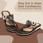 Duosoft Flip Flop for Women | Soft Comfortable | Breathable | Fashionable | Stylish | Trendy | Super soft | Lightweight | Anti-Slip Sole | Indoor & Outdoor |DW-34-Brown - Image 5