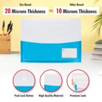 POLEN 12 Pcs Gazette Button Bag,Folder FS/Legal Heavy Duty Twin Double Pocket Document File, Envelope Holder Storage Case, Snap Button Organizer.(Assorted Color) - Image 4