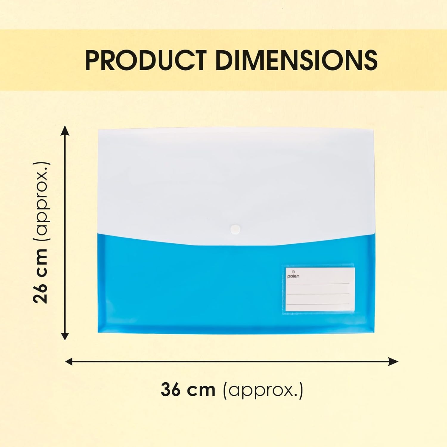 POLEN 12 Pcs Gazette Button Bag,Folder FS/Legal Heavy Duty Twin Double Pocket Document File, Envelope Holder Storage Case, Snap Button Organizer.(Assorted Color) - Image 4