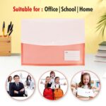 POLEN 12 Pcs Gazette Button Bag,Folder FS/Legal Heavy Duty Twin Double Pocket Document File, Envelope Holder Storage Case, Snap Button Organizer.(Assorted Color) - Image 8