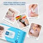 Mee Mee Multipurpose Baby Wipes - Aloe-Infused Hygiene, Mess-Free Mealtimes, Dermatologically Tested, Alcohol-Free, and Resealable Packaging for Baby's Delicate Skin With LId (72 PCS) - Image 4