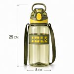 ODMART 1 Litre Sports Water Bottle with Straw & Carry Strap | Leak Resistant Plastic Drinking Bottle for Gym, Cycling, Hiking, Travel, School & Office - Image 4