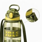 ODMART 1 Litre Sports Water Bottle with Straw & Carry Strap | Leak Resistant Plastic Drinking Bottle for Gym, Cycling, Hiking, Travel, School & Office - Image 5