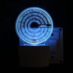 Talgo Islamic 3D Optical Illusion Acrylic Night Lamp, 7 Colors RGB Auto Colour Changing LED Plug and Play Night Light, Office Light, Best for Gift - Pack of 1 (SD126,Multicolour, 3 Inch) - Image 6