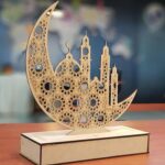 Cliths Wooden Ramadan Moon Decor Eid Mubarak Table Decoration Islamic Home Decor Muslim Festival Decor & Gifts DIY - Image 3