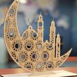 Cliths Wooden Ramadan Moon Decor Eid Mubarak Table Decoration Islamic Home Decor Muslim Festival Decor & Gifts DIY - Image 4