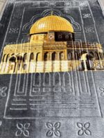 Janamaz Prayer Mat – Turkey Soft Velvet Namaz Mat | Premium Aasan for Daily Salah, Janimaz Namaz, Comfortable & Durable Prayer Mat | 44x27 Inch, Printed - Greyy - Image 5