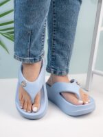 Crosskix Women’s Platform Flip Flops | Cushioned EVA Wedge Slippers with Toe-Post | Lightweight, Anti-Slip Sole | Comfortable Casual Sandals - Image 3