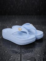 Crosskix Women’s Platform Flip Flops | Cushioned EVA Wedge Slippers with Toe-Post | Lightweight, Anti-Slip Sole | Comfortable Casual Sandals - Image 4