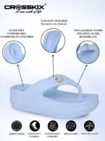 Crosskix Women’s Platform Flip Flops | Cushioned EVA Wedge Slippers with Toe-Post | Lightweight, Anti-Slip Sole | Comfortable Casual Sandals - Image 5