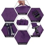 Storite Nylon 43Cm Small Lightweight Water Resistant Duffle Bag, Rucksack Travel Bag for Women with Shoes Compartment, Backpack Carry Luggage Bag for Men & Women(43x25x26Cm, Purple) - Image 4