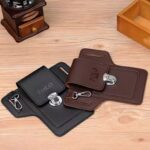 Unisex Faux Leather Waist Bag, Casual Solid Color Adjustable Strap Belt Bag with Polyester Lining, Lightweight Gadget Pouch with Key Ring Closure for Men Women Multicolor 1 Pcs - Image 4