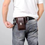 Unisex Faux Leather Waist Bag, Casual Solid Color Adjustable Strap Belt Bag with Polyester Lining, Lightweight Gadget Pouch with Key Ring Closure for Men Women Multicolor 1 Pcs - Image 10