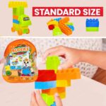 FunBlast Building Blocks for Kids with Wheel, Bag Packing, Best Toy for Kids/Boys/Children, Block Game (Multicolor, 34 Pcs and 16 Wheels) - 50 Pieces - Image 6