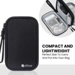 Elfora Cable Organizer Pouch | Travel Organiser Bag | Double Layer Storage for USB Cables, Chargers, Earphone, Power Bank, Hard disc & Other Accessories | Durable Nylon Case with Mesh Pockets (Black) - Image 5