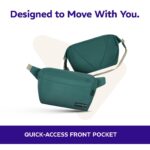 Provogue Nomad Waist Bag for Men & Women, Crossbody Waist Pouch with Zippered Compartment & Adjustable Strap,Multipurpose Fanny Pack for Travel & Outdoor Activities Chest Bag, Sage Green - Image 4