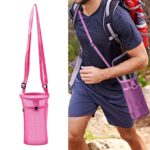 Water Bottle Carrier Trendy Water Bottle Sleeve for Trekking Camping Outdoor Rose Red| Sports Equipment | Outdoor Sports Gear | Exercise Gear - Image 3